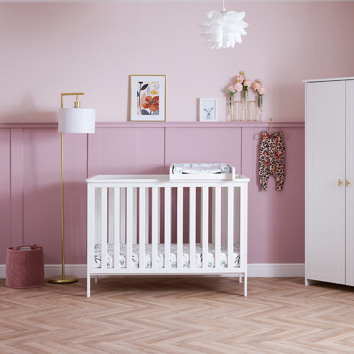 Obaby white cot bed best sale