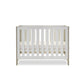 Obaby Nika Mini Cot Bed - Grey wash/ White