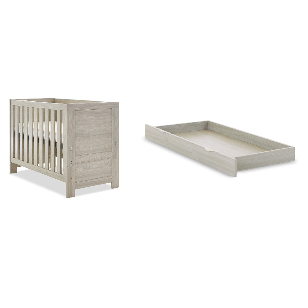 Obaby Nika Mini Cot Bed - Grey Wash