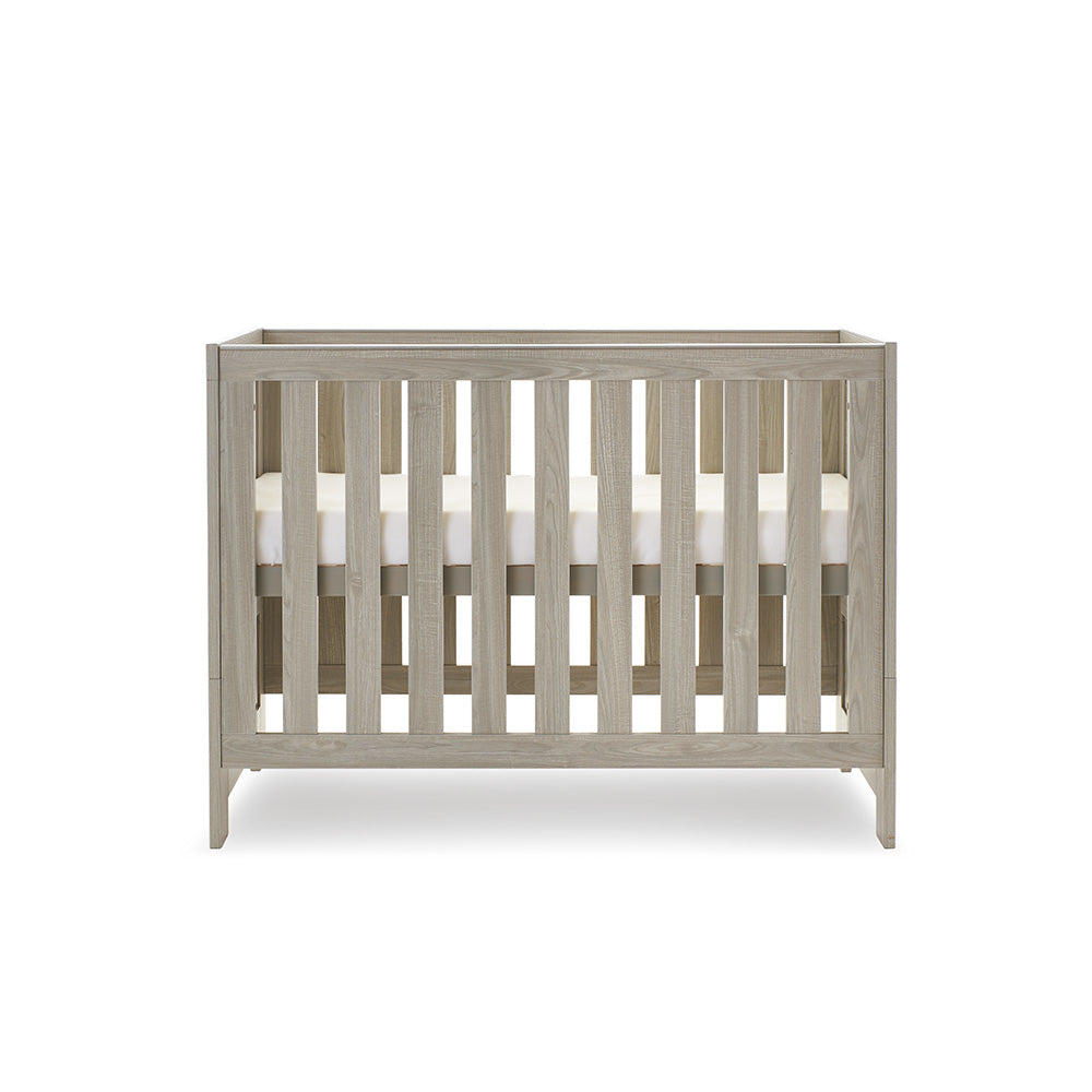 Obaby Nika Mini Cot Bed - Grey Wash