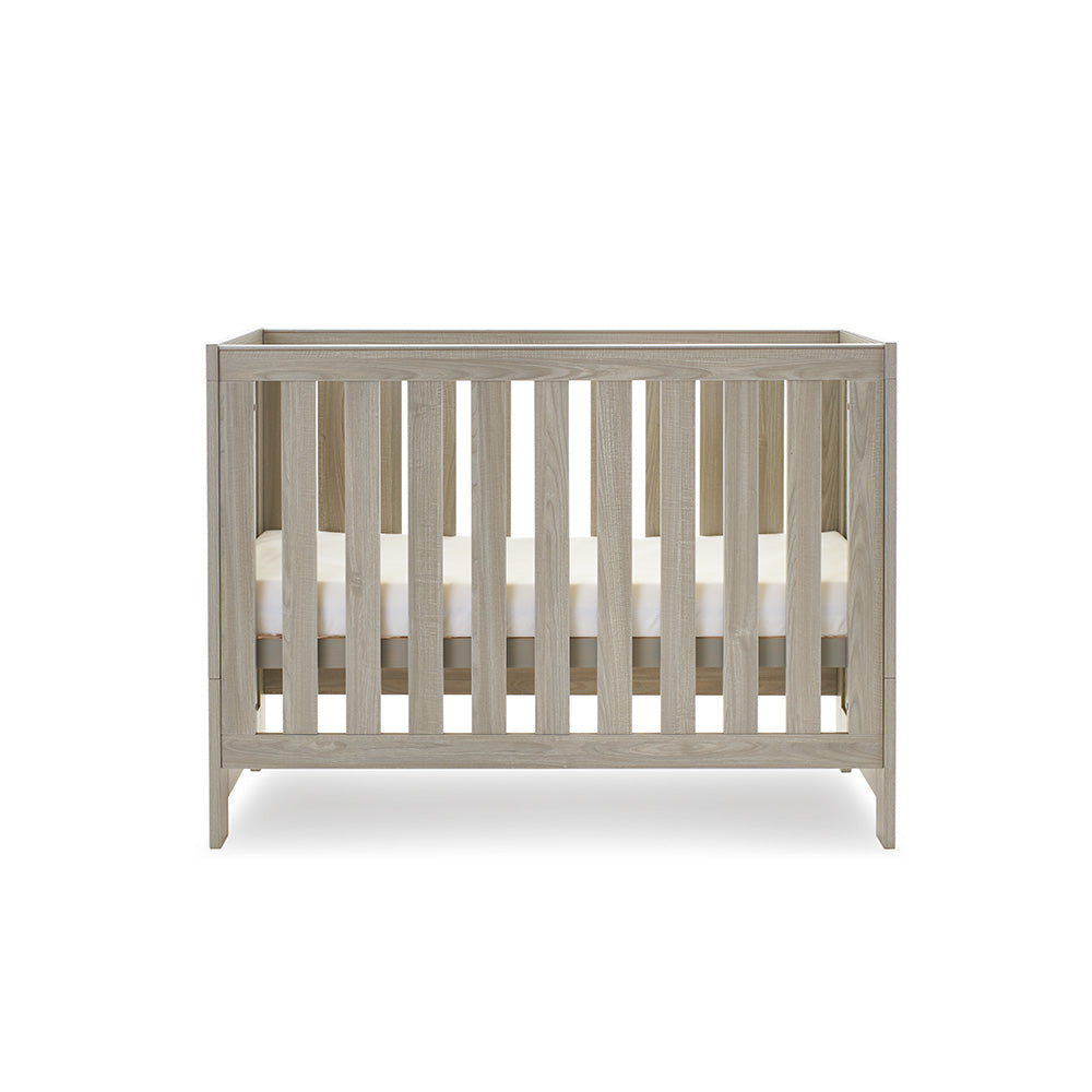 Obaby Nika Mini Cot Bed - Grey Wash