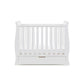 Obaby Stamford Space Saver Sleigh Cot & Sprung Mattress - White