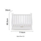 Obaby Stamford Space Saver Sleigh Cot & Sprung Mattress - White