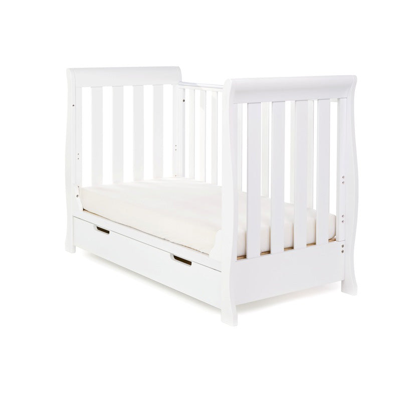 Obaby Stamford Mini Sleigh Cot Bed - White