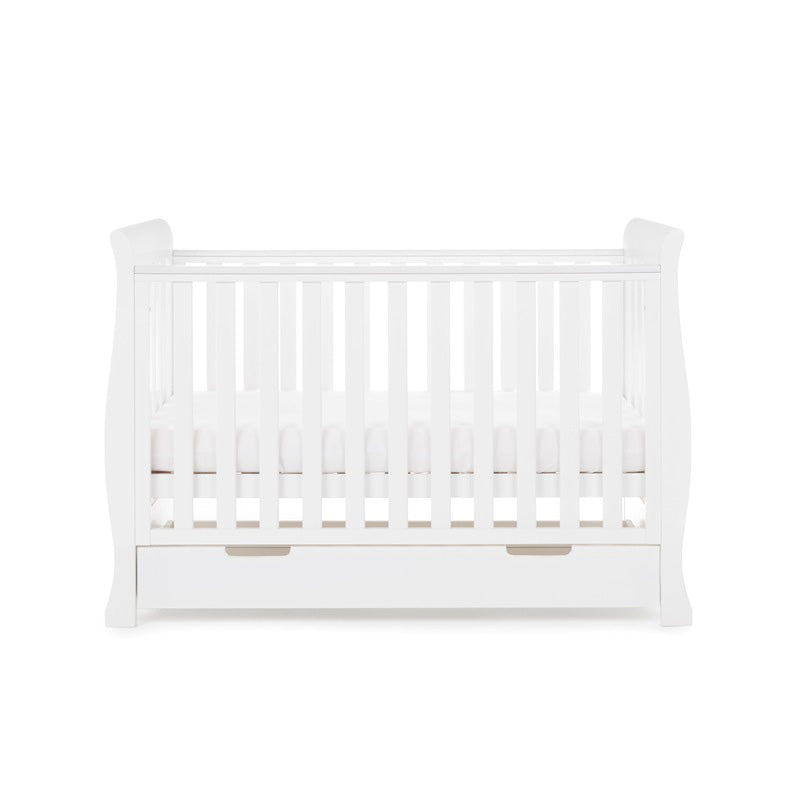 Obaby Stamford Mini Sleigh Cot Bed - White