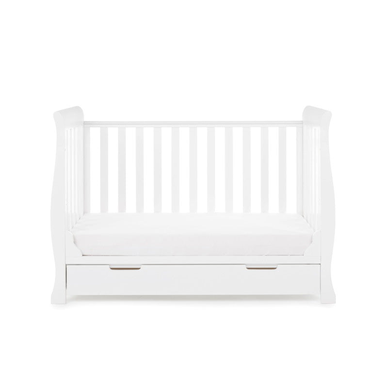 Obaby Stamford Mini Sleigh Cot Bed - White