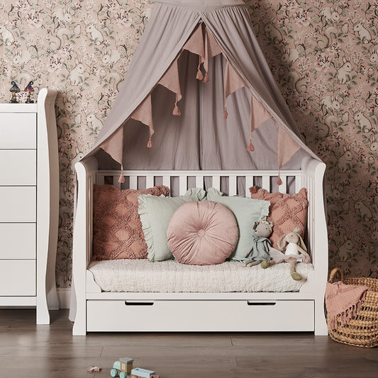 Obaby Stamford Mini Sleigh Cot Bed - White