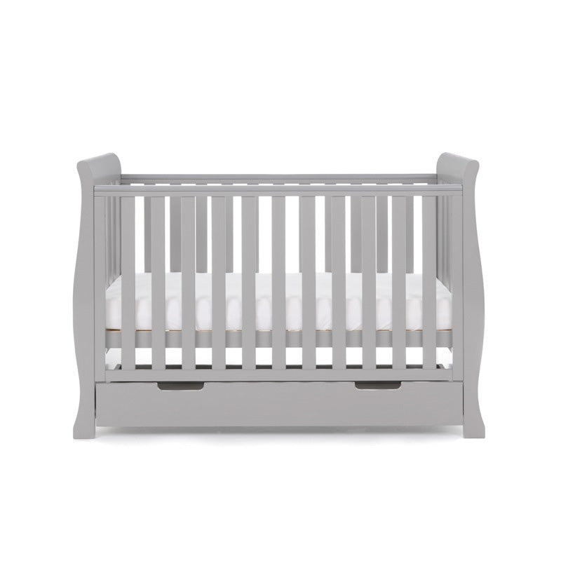 Obaby Stamford Mini Sleigh Cot Bed - Warm Grey