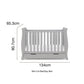 Obaby Stamford Mini Sleigh Cot Bed - Warm Grey