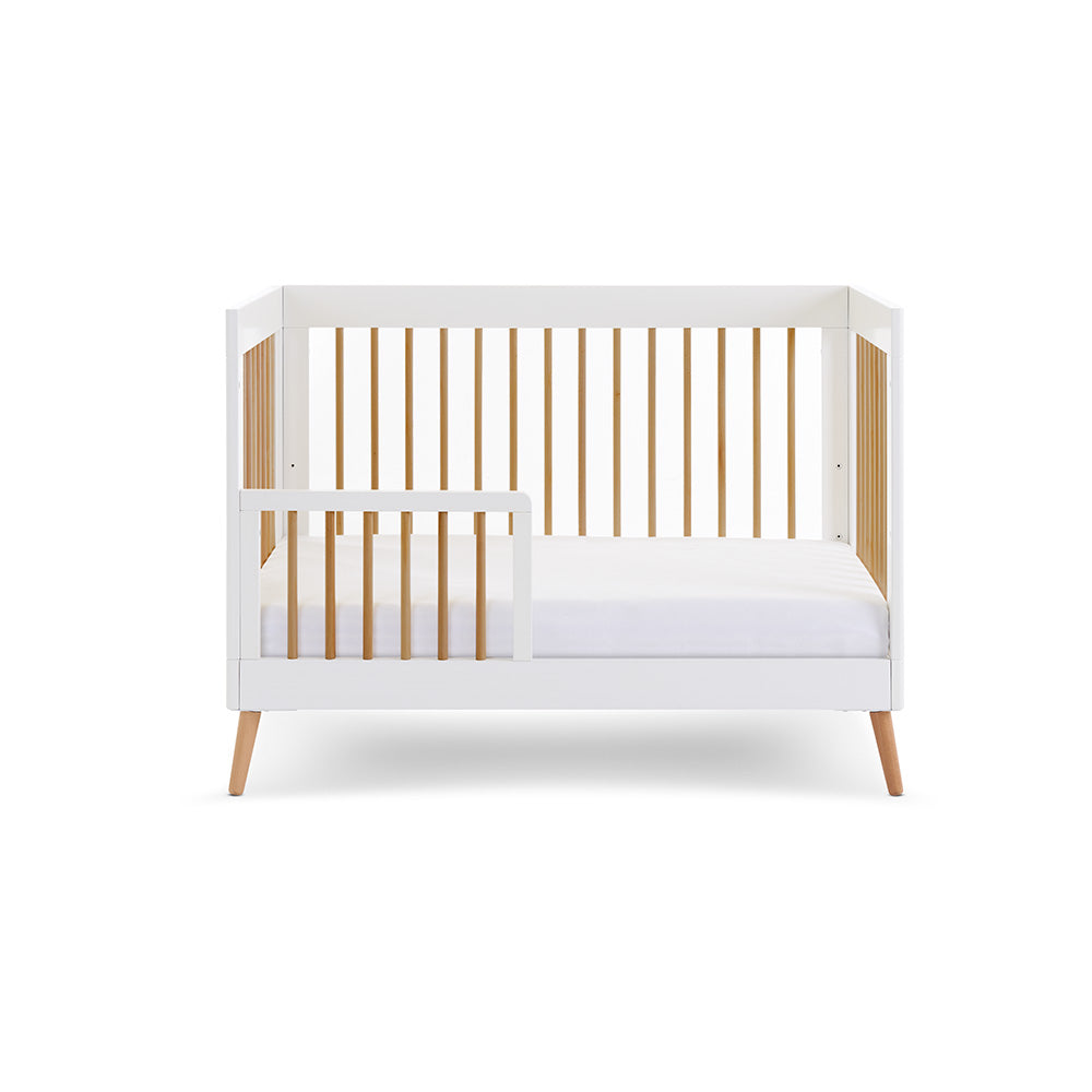 Obaby Maya Mini Cot Bed - White with Natural