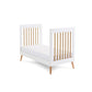 Obaby Maya Mini Cot Bed - White with Natural