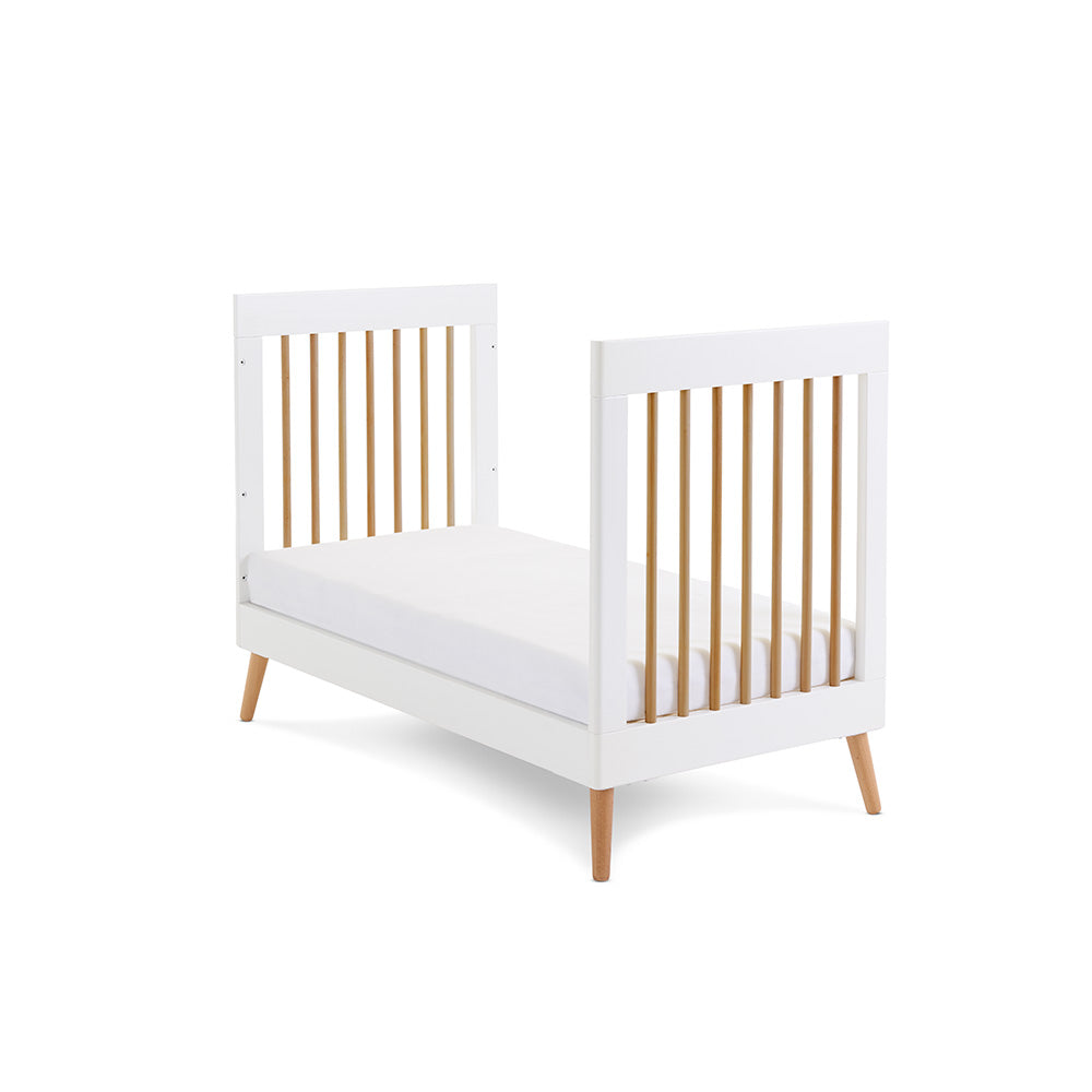 Obaby Maya Mini Cot Bed - White with Natural