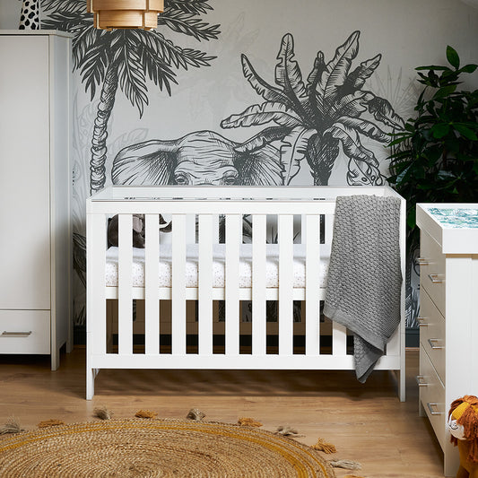 Obaby Nika Cot Bed - White Wash