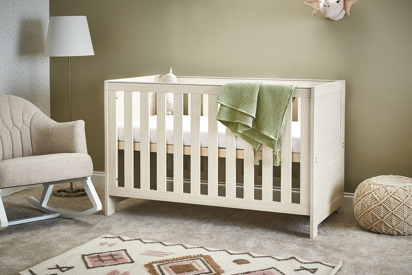 Obaby Nika Cot Bed - Grey Wash