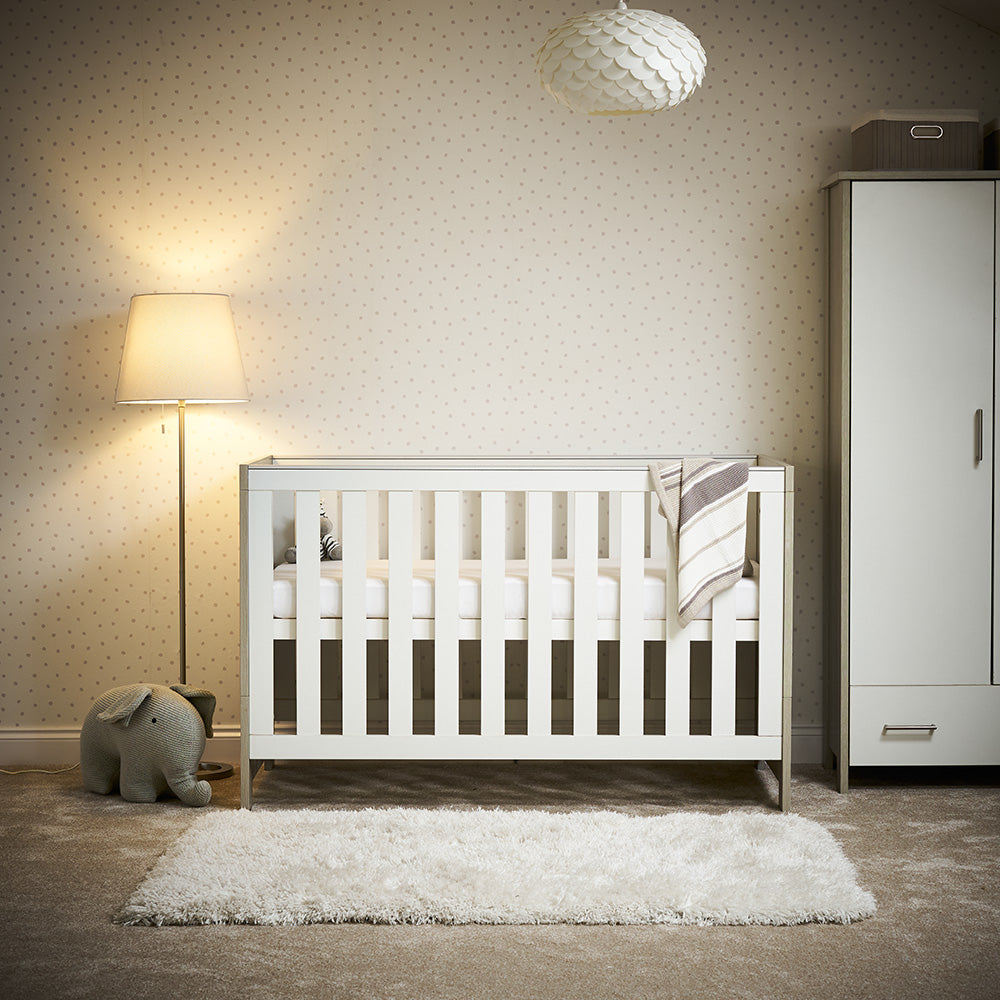 Obaby Nika Cot Bed - White Wash