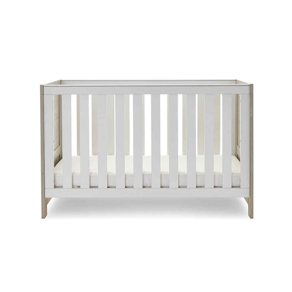 Obaby Nika Cot Bed - Grey Wash/ White