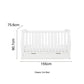 Obaby Stamford Classic Sleigh Cot Bed - White