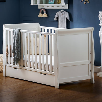 Obaby Stamford Classic Sleigh Cot Bed - White