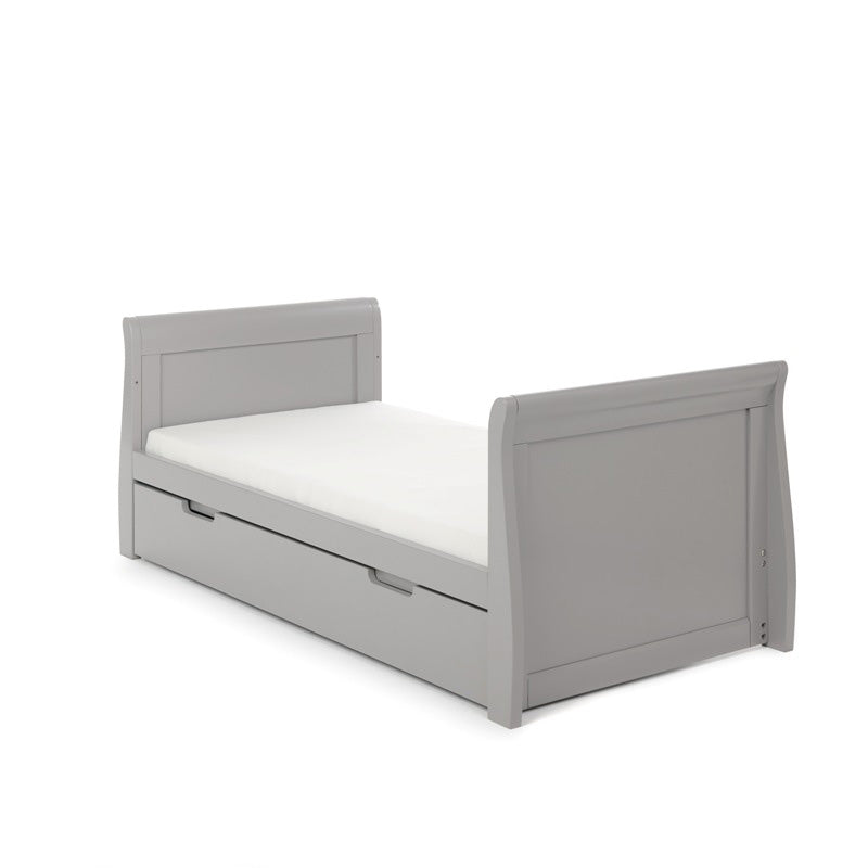 Obaby Stamford Classic Sleigh Cot Bed - Warm Grey