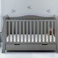 Obaby Stamford Luxe Sleigh Cot Bed - Warm Grey