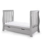 Obaby Stamford Luxe Sleigh Cot Bed - Warm Grey