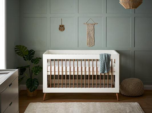 Obaby Maya Cot Bed - White Natural