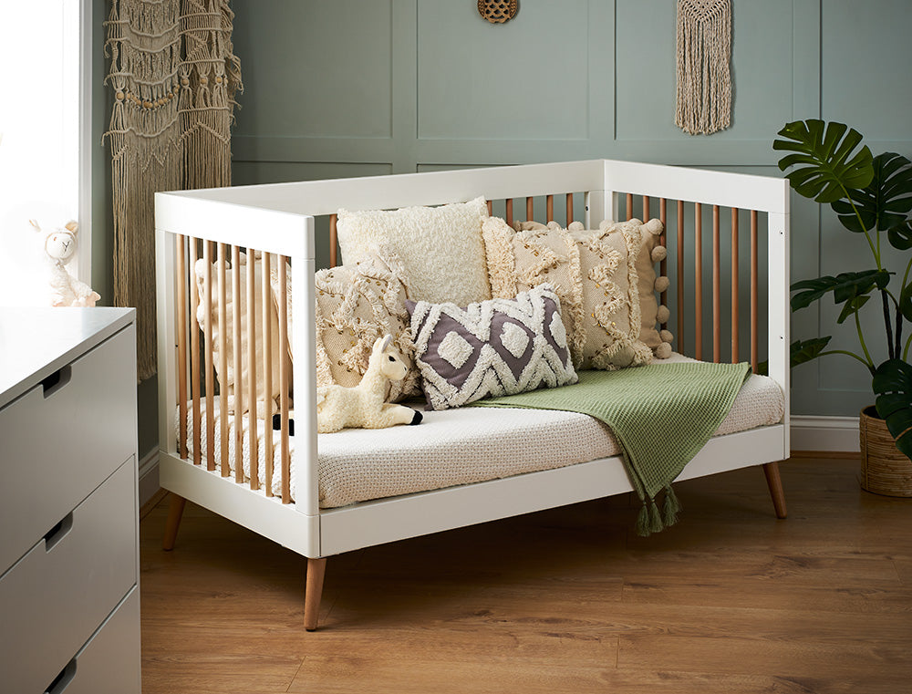 Obaby Maya Cot Bed - White Natural