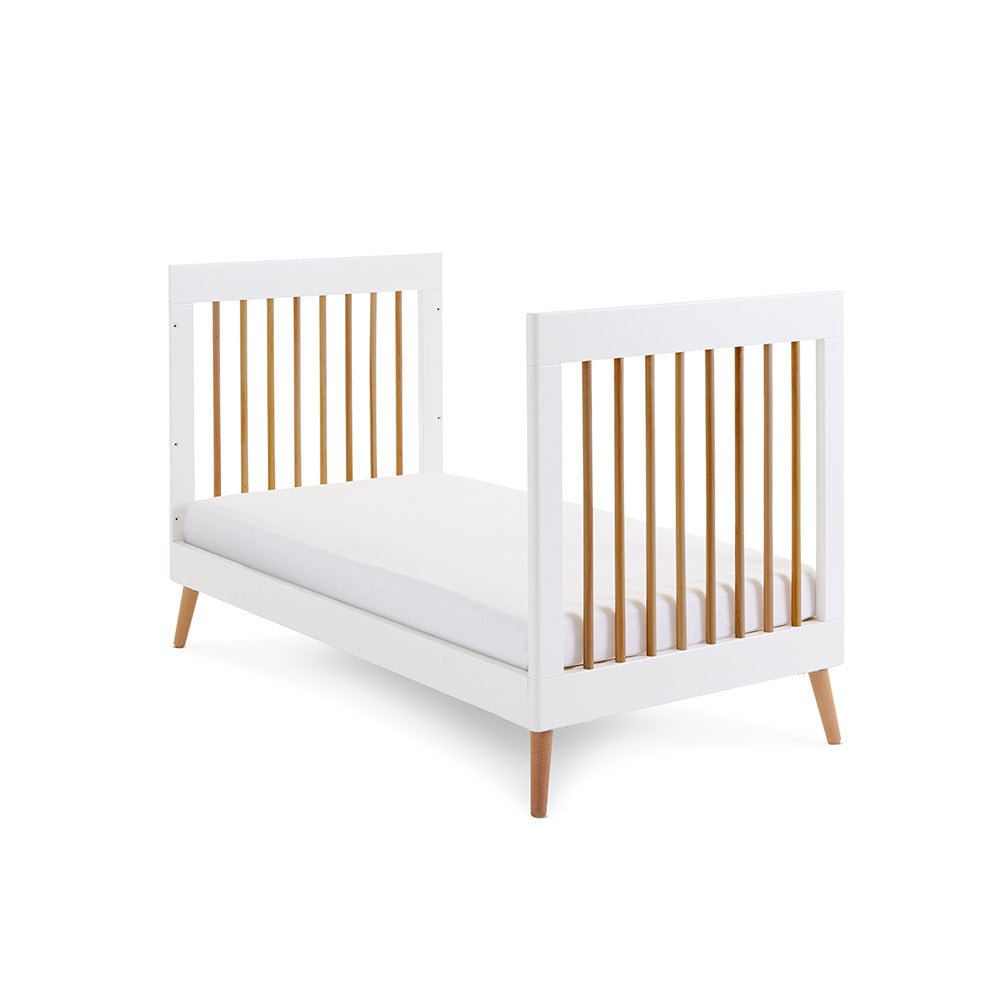 Obaby Maya Cot Bed - White Natural