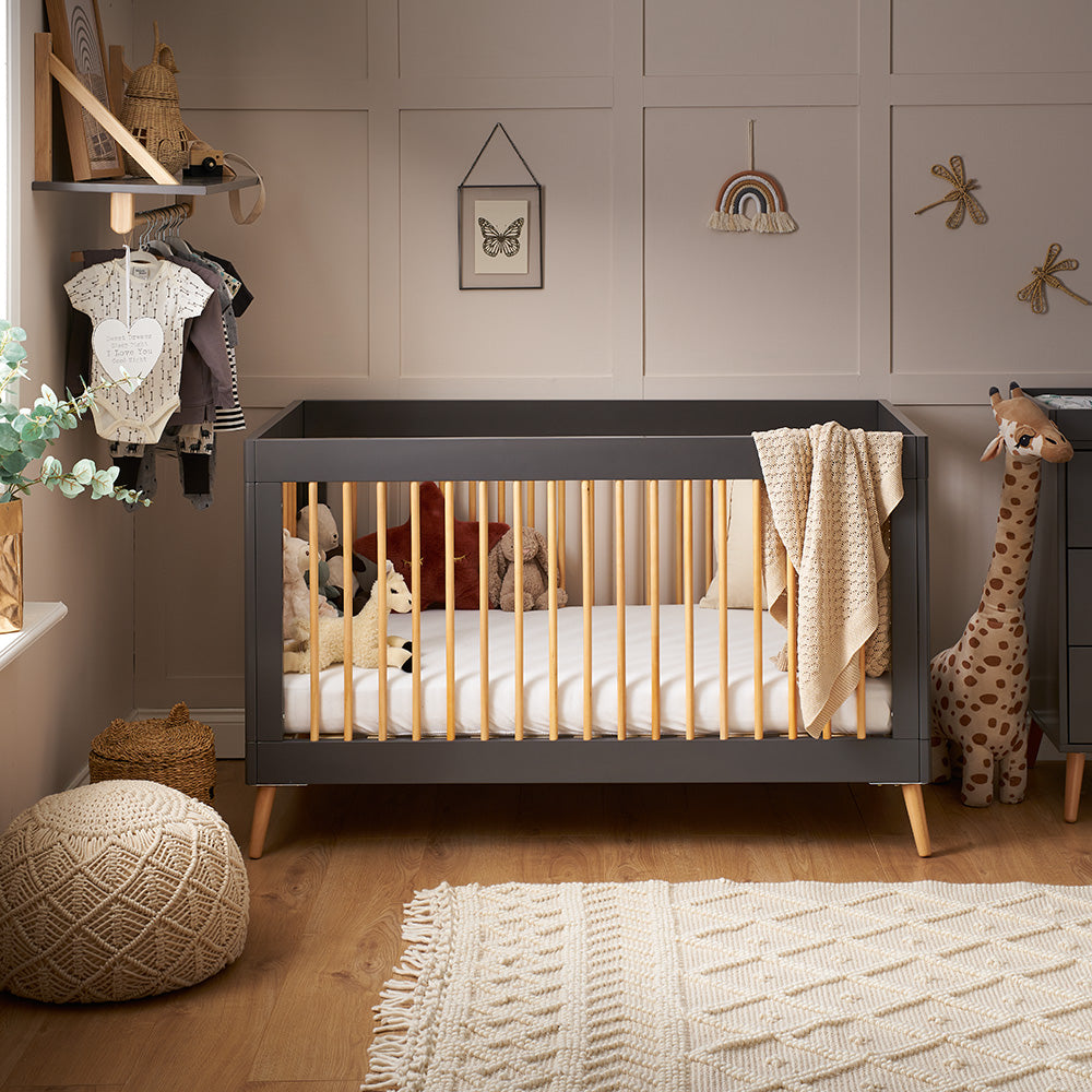 Obaby Maya Cot Bed - White Natural