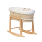 moKee Classic Wicker Moses Basket with Rocking Stand