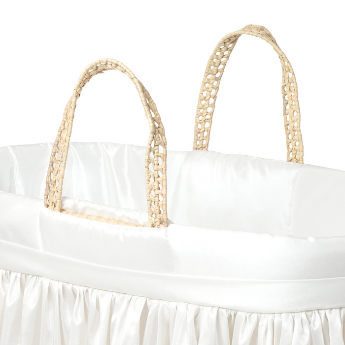 Clair de Lune 80th Anniversary Windsor Traditional Palm Moses Basket With Stand