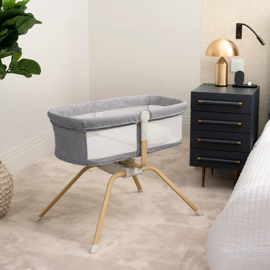 Babymore Air Motion Gliding Crib - Slate