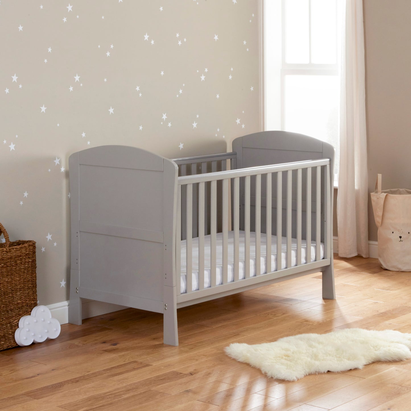 Babymore Aston 2 Piece Nursery Room Set - Grey