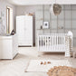 Babymore Aston 3 Piece Nursery Room Set - White