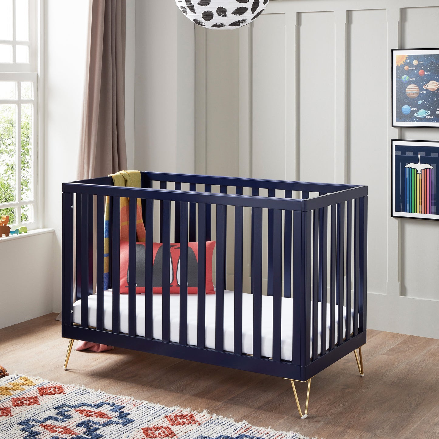 Babymore Kimi Cot Bed - Midnight