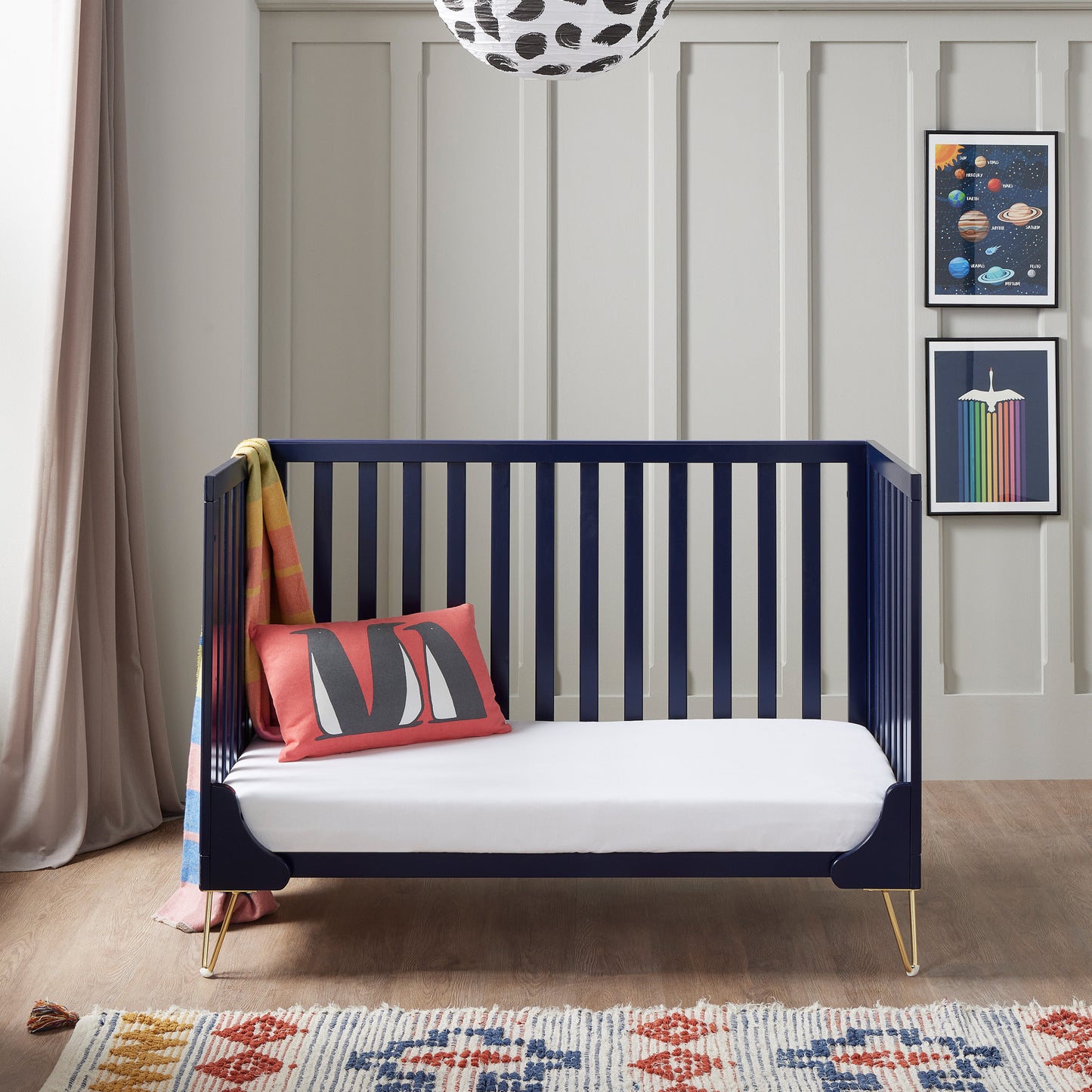 Babymore Kimi Cot Bed - Midnight