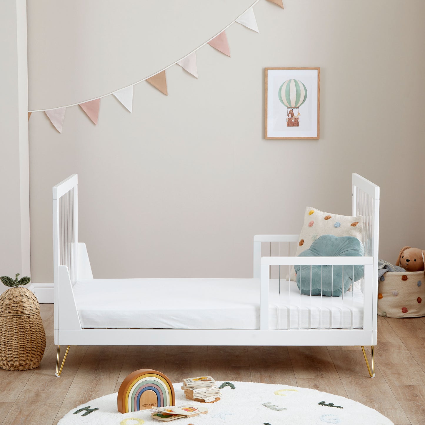 Babymore Kimi XL Acrylic Cot Bed