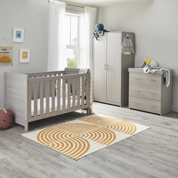 Babymore Caro 3 Piece Nursery Room Set - Grey Wash