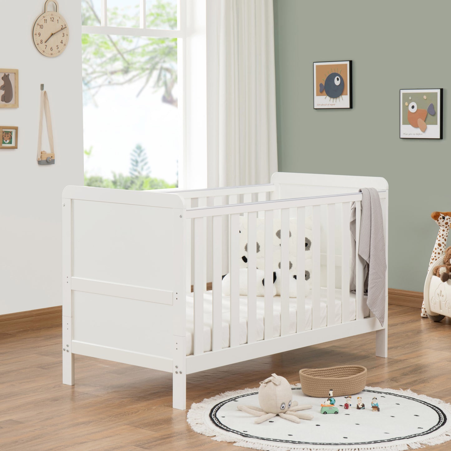 Babymore Urban Caro Cot Bed - White