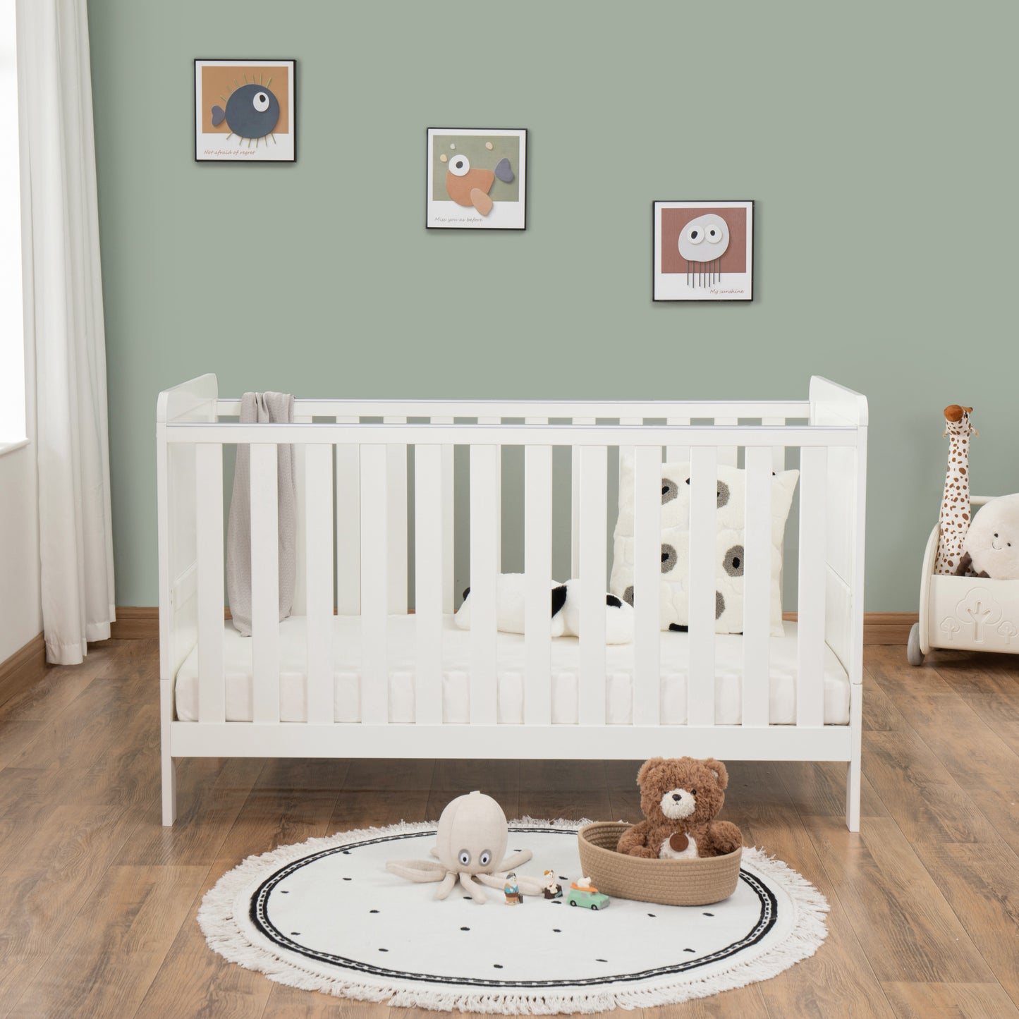 Babymore Urban Caro Cot Bed - White