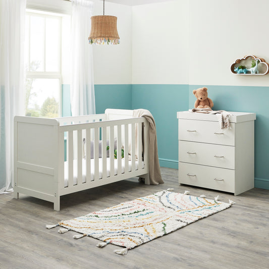 Babymore Caro 2 Piece Nursery Room Set - Grey Wash