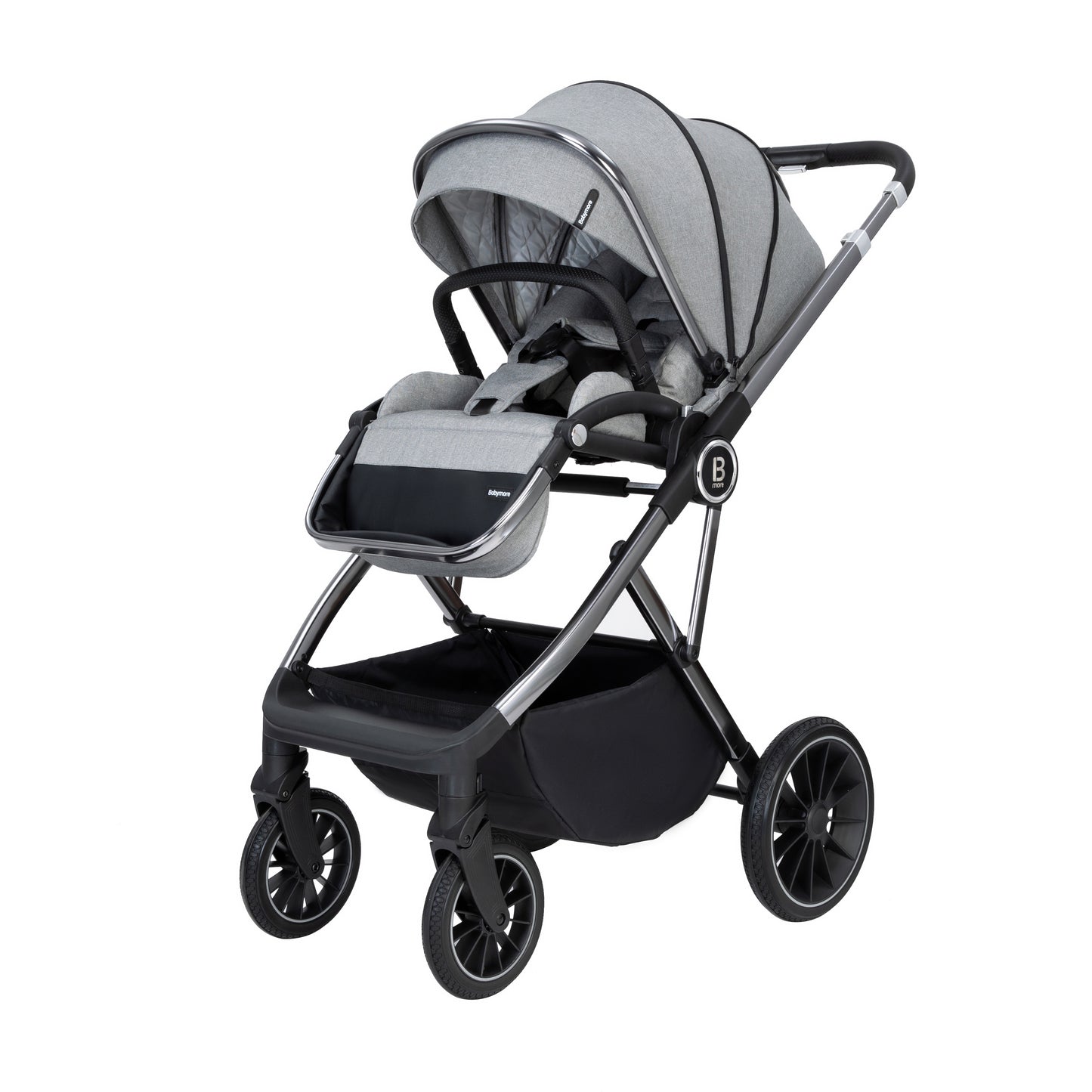 Babymore Chia Pram Pushchair - Pearl Grey