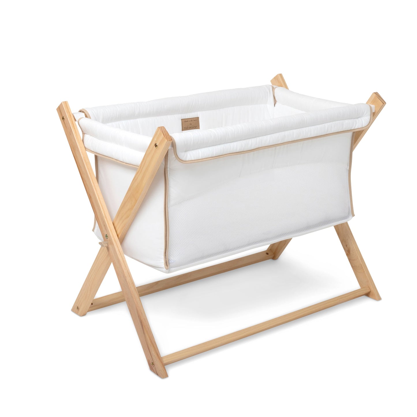 Clair De Lune Organic Folding Crib - White