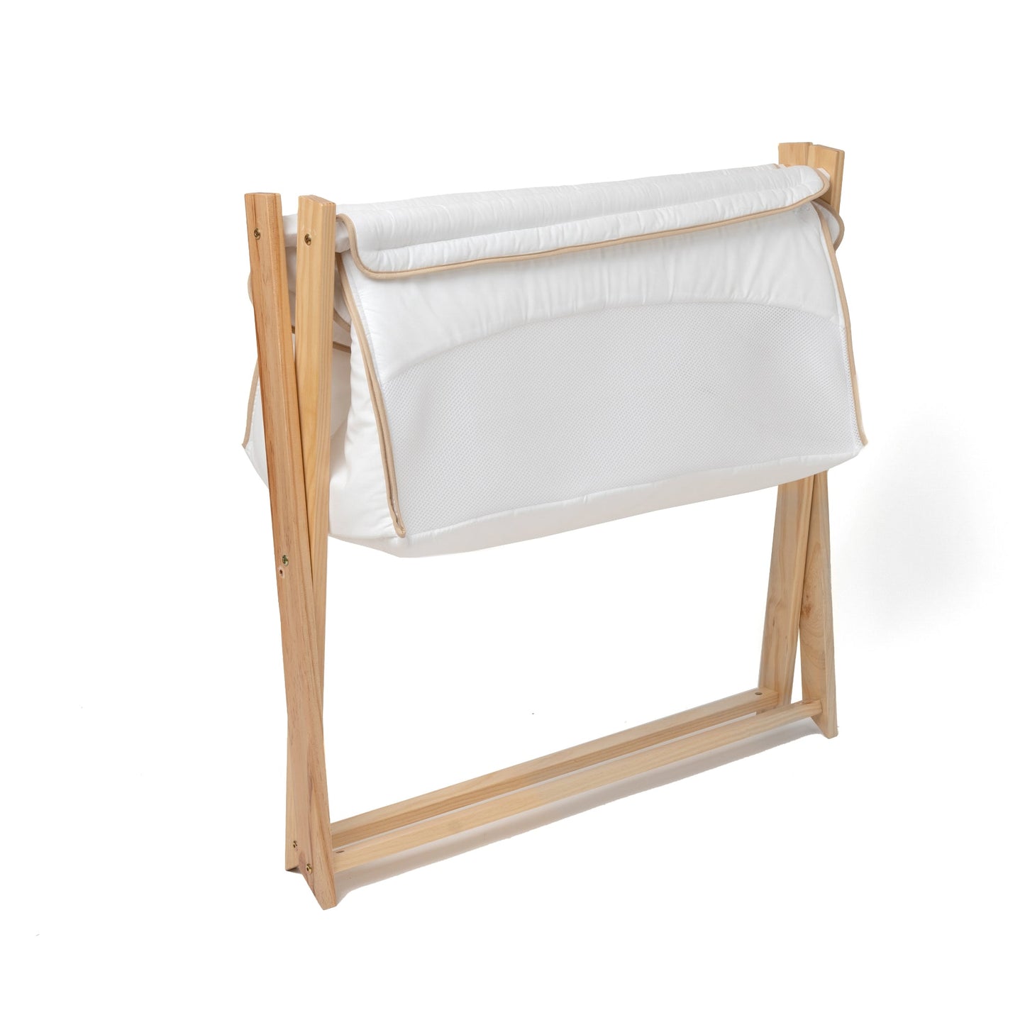 Clair De Lune Organic Folding Crib - White