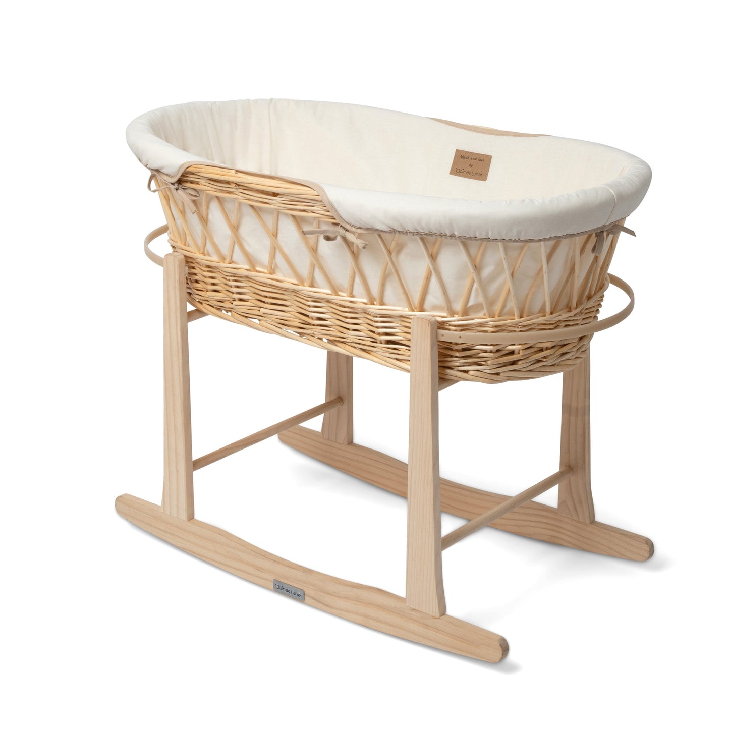 Clair De Lune Organic Natural Wicker Moses Basket