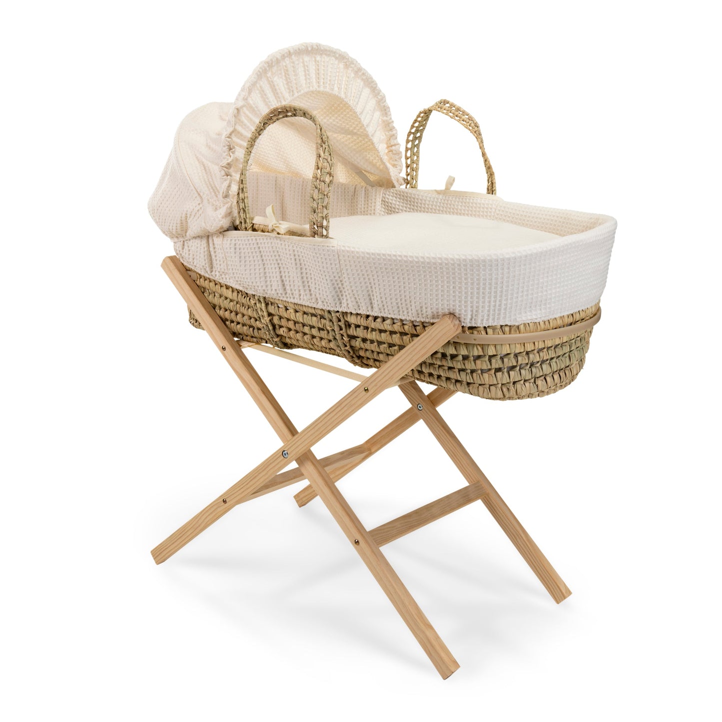 Claire De Lune Waffle Palm Moses Basket