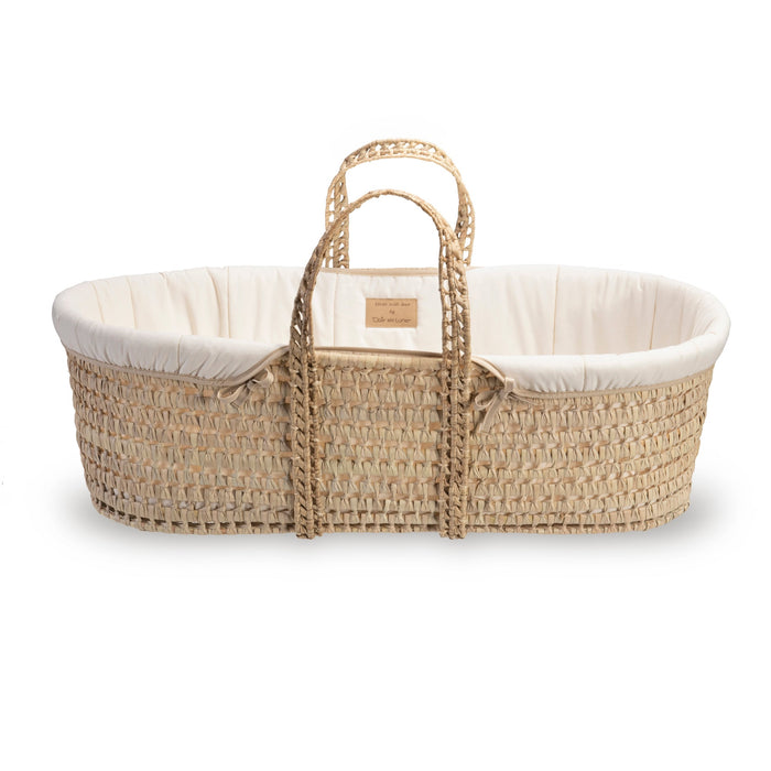 Clair De Lune Organic Palm Moses Basket - Sage