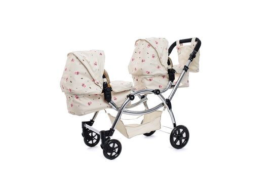 Roma Darcie Twin Dolls Pram - Cream