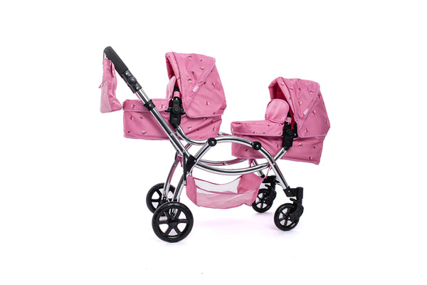 Roma Darcie Twin Dolls Pram - Pink