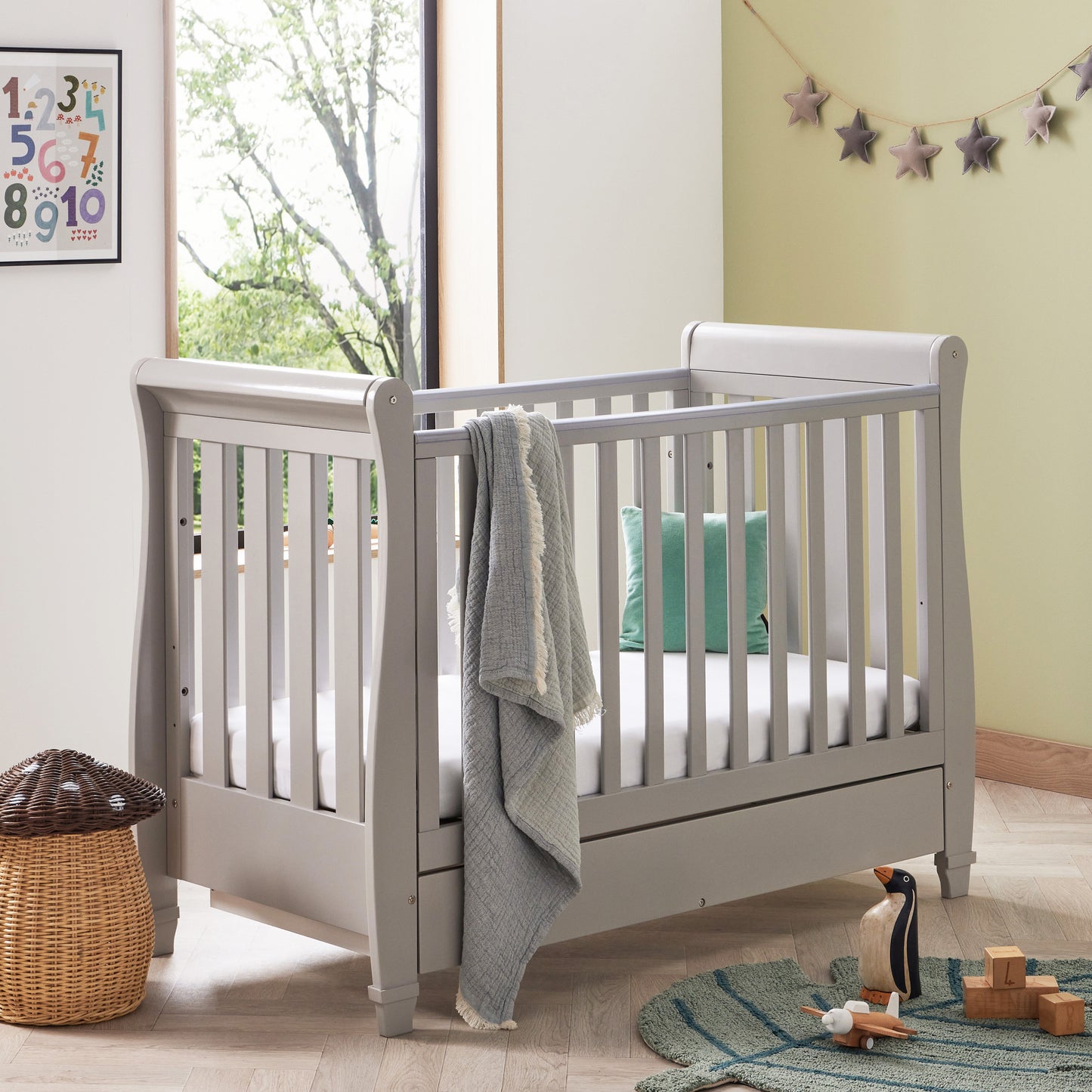 Babymore Eva 2 Piece Nursery Room Set - Grey